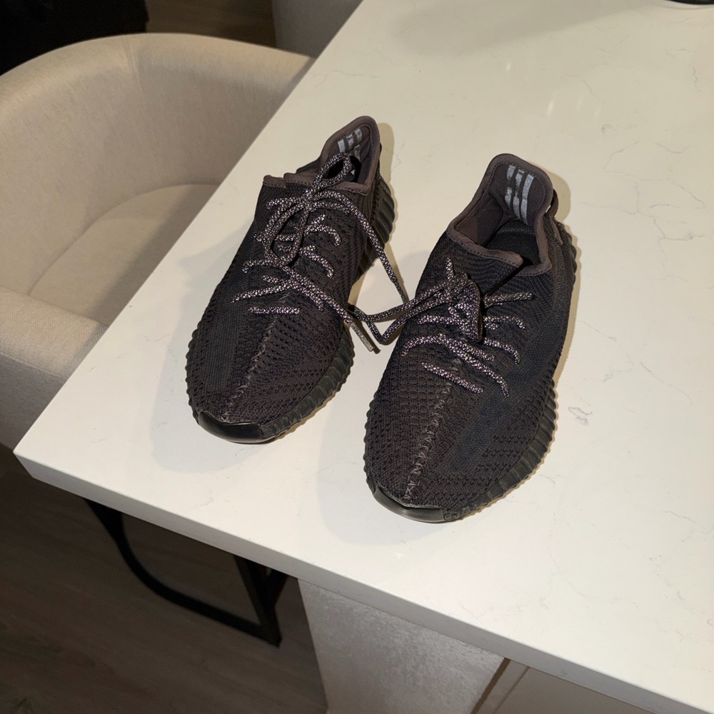Yeezy Boost 350 V2 Black Non-Reflective, Men Size 8.5 or Women Size 10